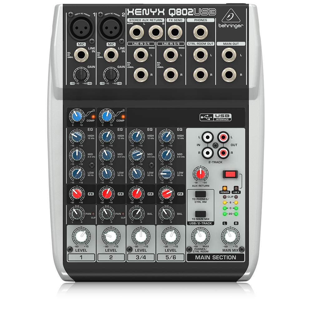 Behringer Xenyx Q802USB Analog Mixing Console