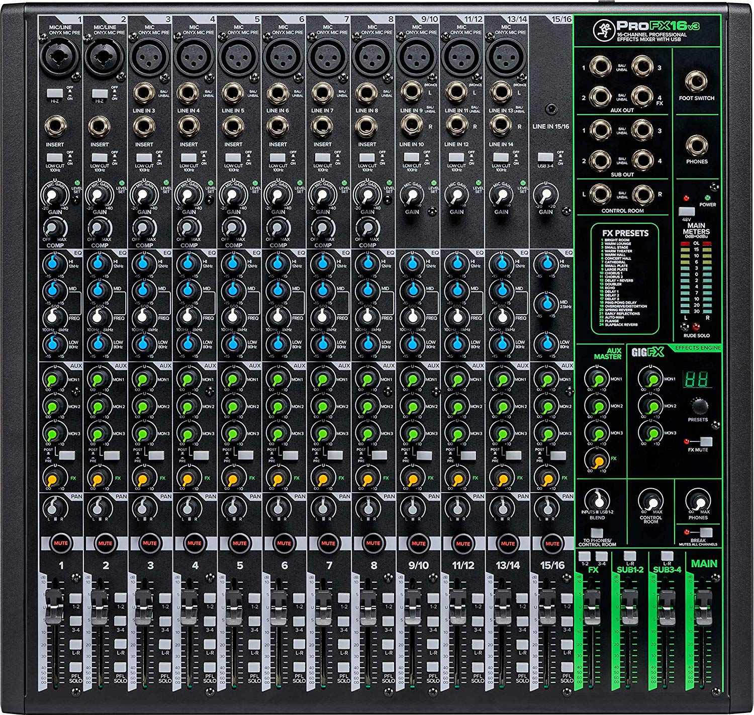 Mackie ProFX16v3 Analog Mixing Console