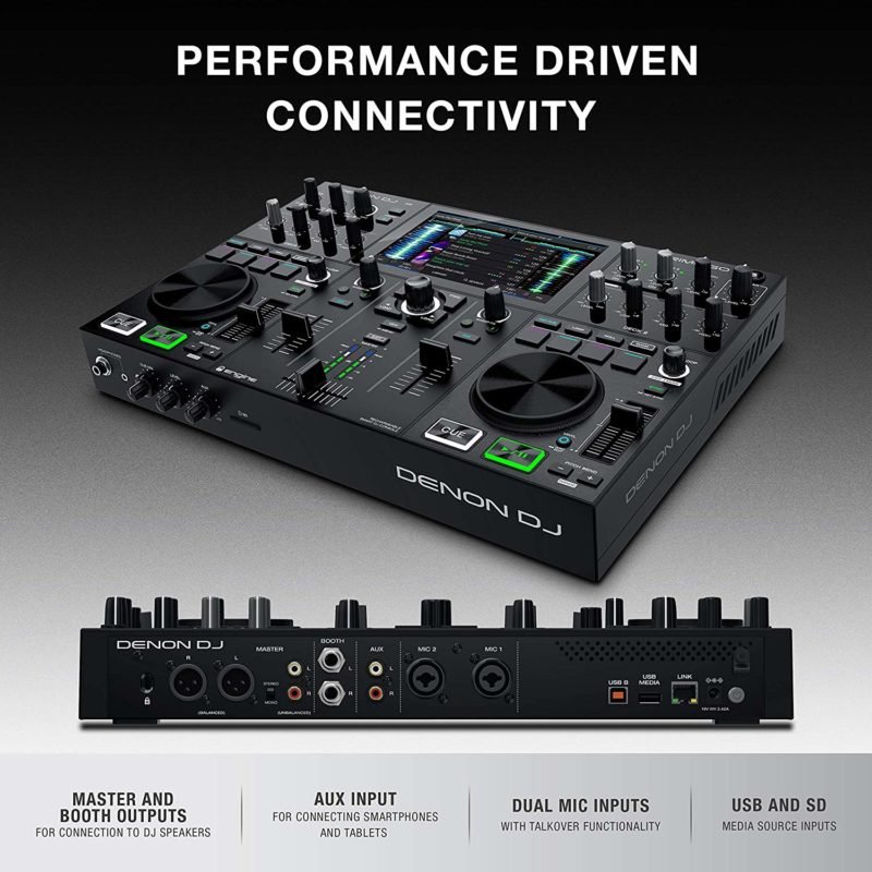 Denon DJ Prime Go 2-Deck Rechargeable Smart DJ Console with 7