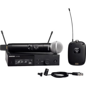 Shure SLXD124/85M Digital Wireless Combo System with SM58 Handheld and WL185m Lavalier Microphones